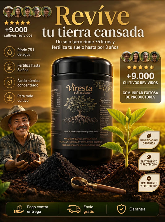 Viresta™ | Revitalizador de Suelo con Ácidos Húmicos Concentrados